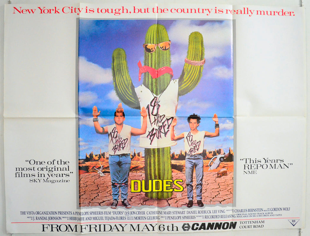 Dudes Original British Quad Poster - Film Poster - Movie Poster 