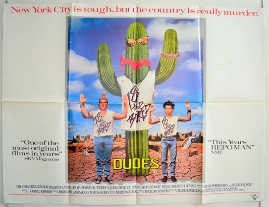 Dudes Original British Quad Poster - Film Poster - Movie Poster 