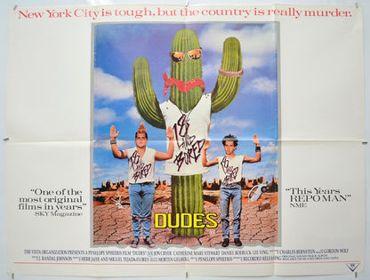 Dudes Original Quad Poster - Film Poster - Movie Poster