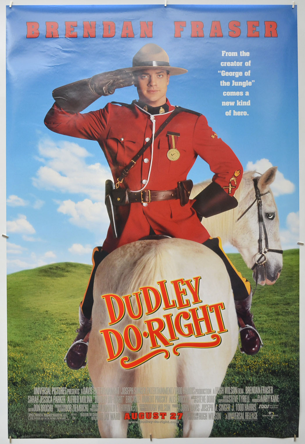 Dudley Do-Right Original One Sheet Poster - Film Poster - Movie Poster