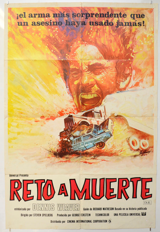 Duel (Spanish Title – Reto A Muerte) Original One Sheet Poster - Film Poster - Movie Poster