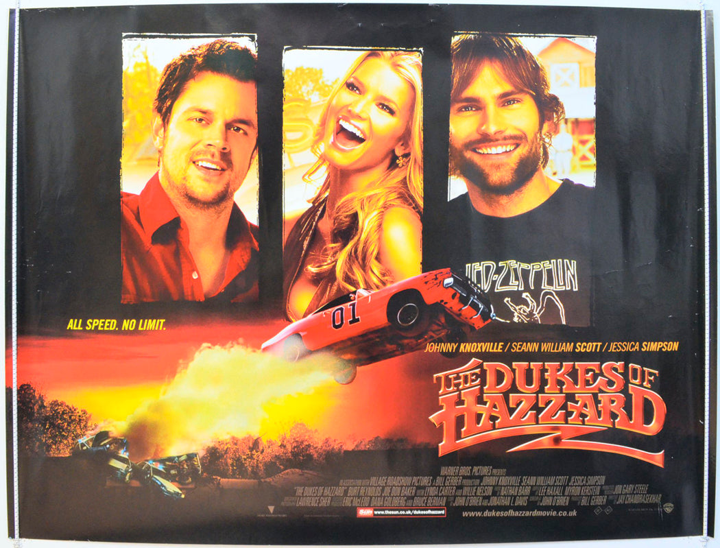 The Dukes Of Hazzard Original British Quad Poster - Film Poster - Movie Poster 