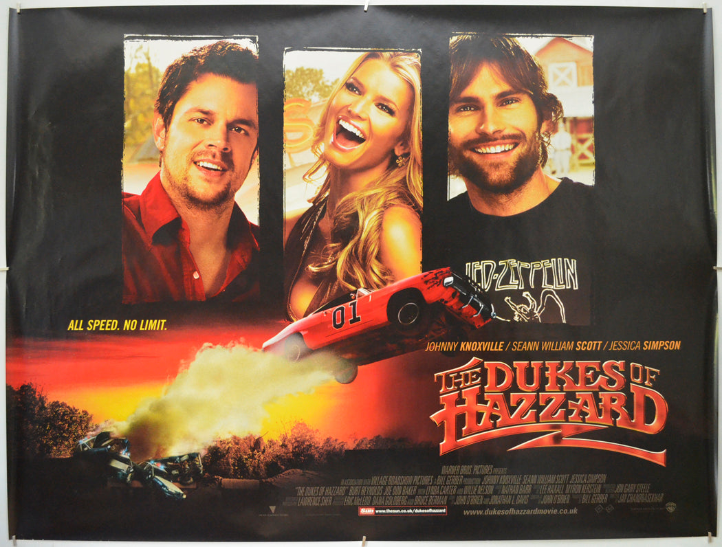 The Dukes Of Hazzard Original Quad Poster - Film Poster - Movie Poster