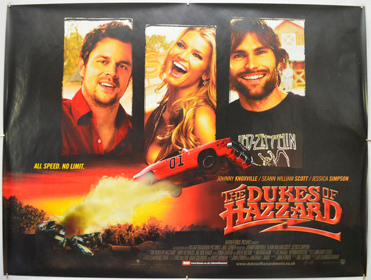 The Dukes Of Hazzard Original Quad Poster - Film Poster - Movie Poster