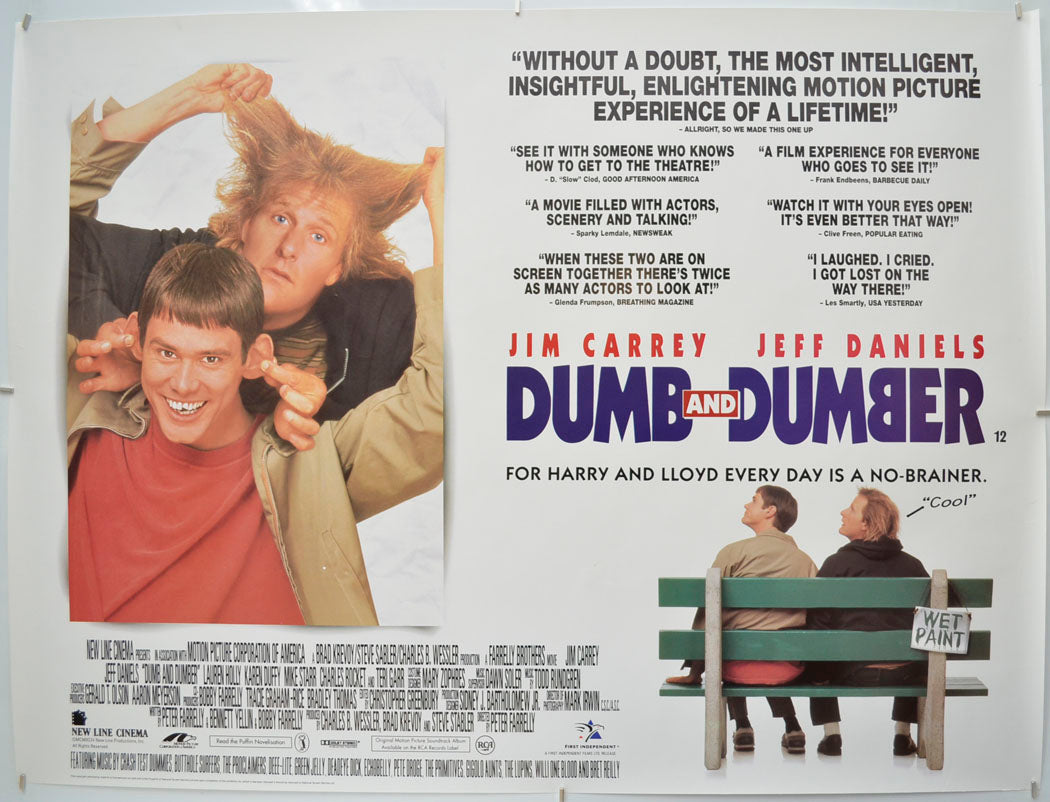 Dumb And Dumber Original Quad Poster - Film Poster - Movie Poster