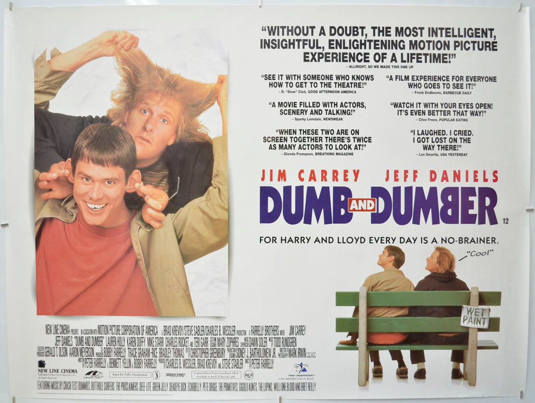 Dumb And Dumber Original Quad Poster - Film Poster - Movie Poster