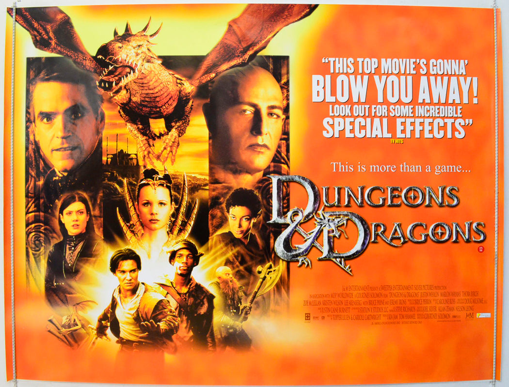 Dungeons And Dragons Original British Quad Poster - Film Poster - Movie Poster 