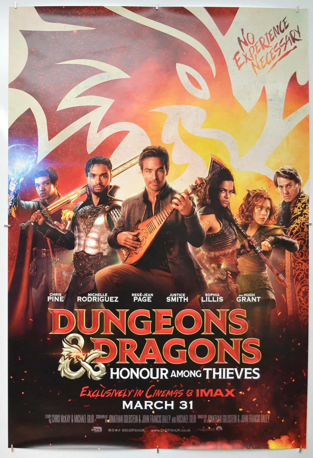 Dungeons and Dragons: Honour Among Thieves Original One Sheet Poster - Film Poster - Movie Poster  