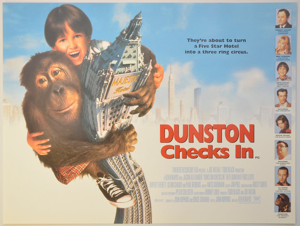 Dunston Checks In Original Mini Quad Poster - Film Poster - Movie Poster