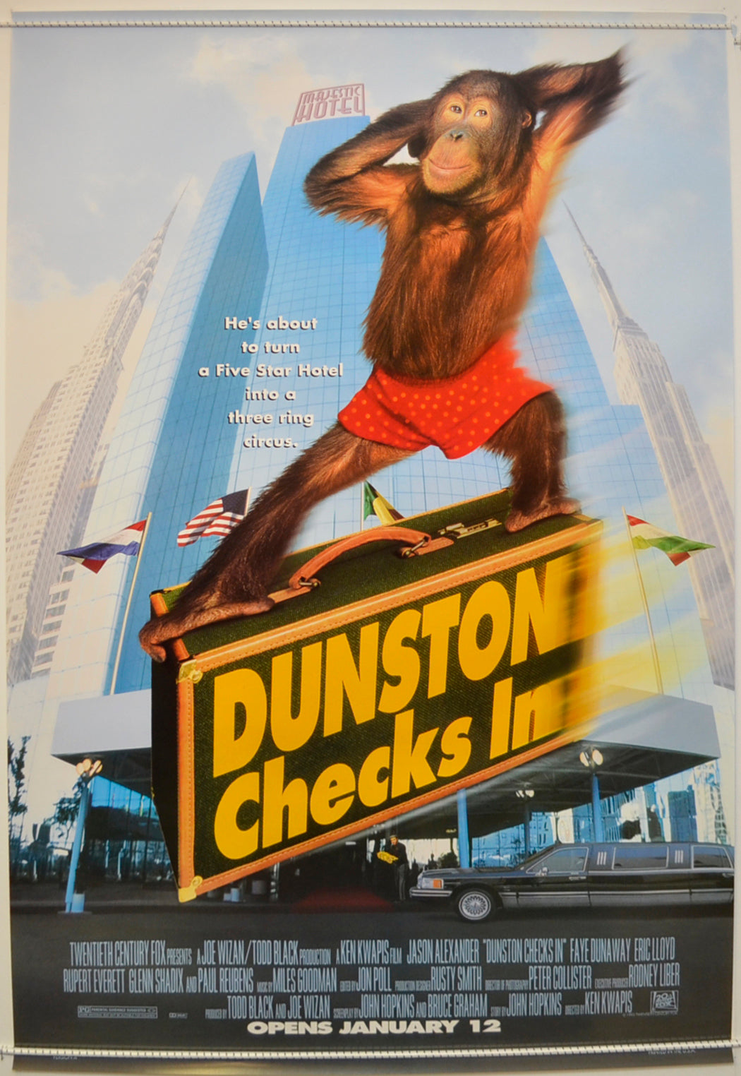 Dunston Checks In  Original One Sheet Poster - Film Poster - Movie Poster 