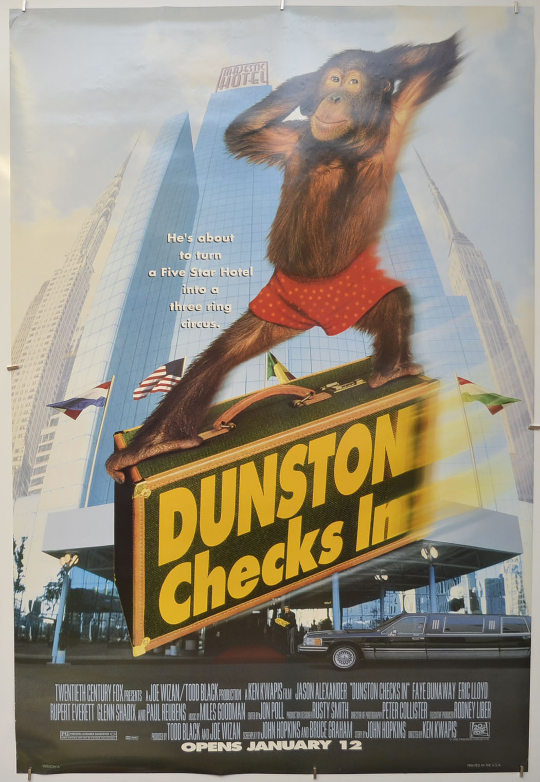 Dunston Checks In Original One Sheet Poster - Film Poster - Movie Poster