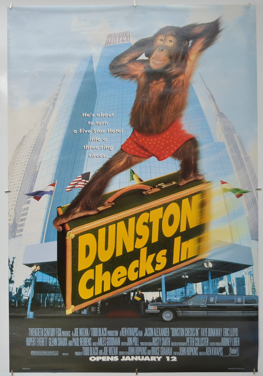 Dunston Checks In Original One Sheet Poster - Film Poster - Movie Poster