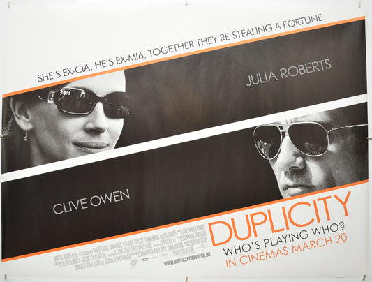 Duplicity Original Quad Poster - Film Poster - Movie Poster