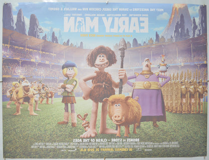 EARLY MAN (Back) Cinema Quad Movie Poster 