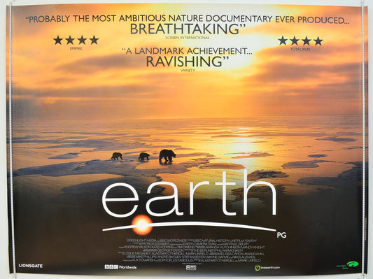 Earth Original Quad Poster - Film Poster - Movie Poster  