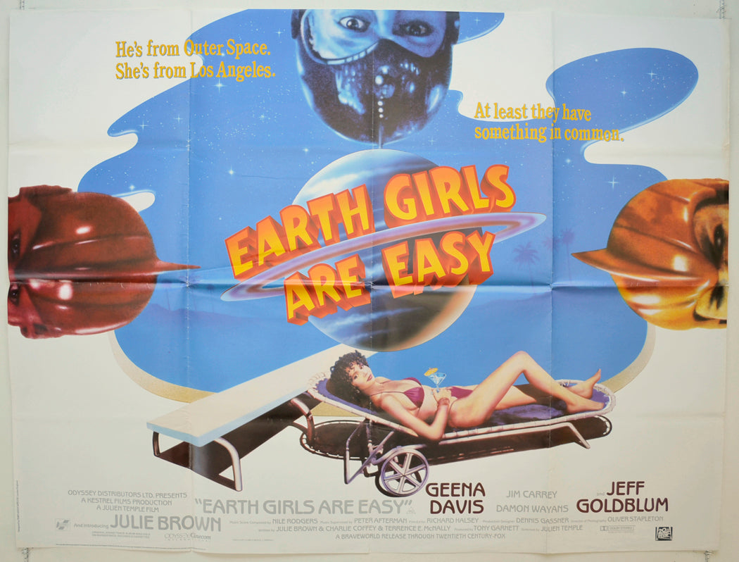 Earth Girls Are Easy Original Quad Poster - Film Poster - Movie Poster  