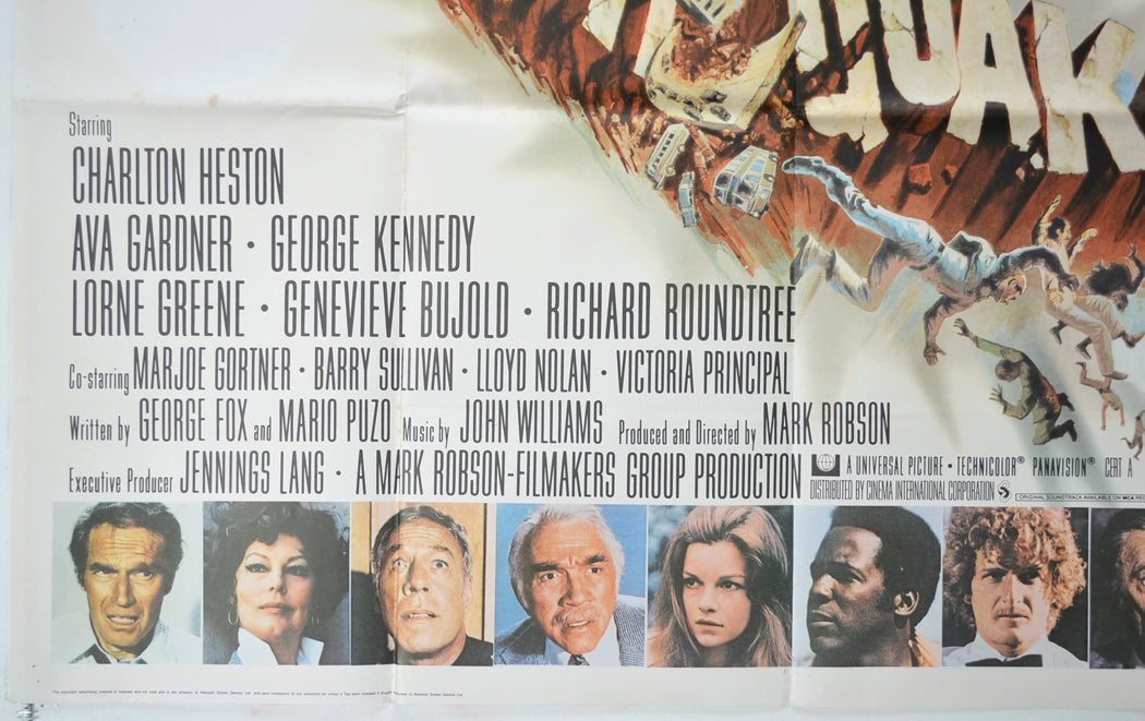 EARTHQUAKE (Bottom Left) Cinema Quad Movie Poster 