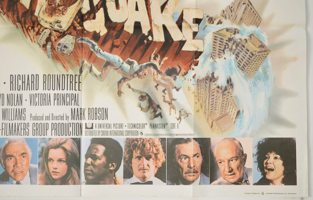 EARTHQUAKE (Bottom Right) Cinema Quad Movie Poster 