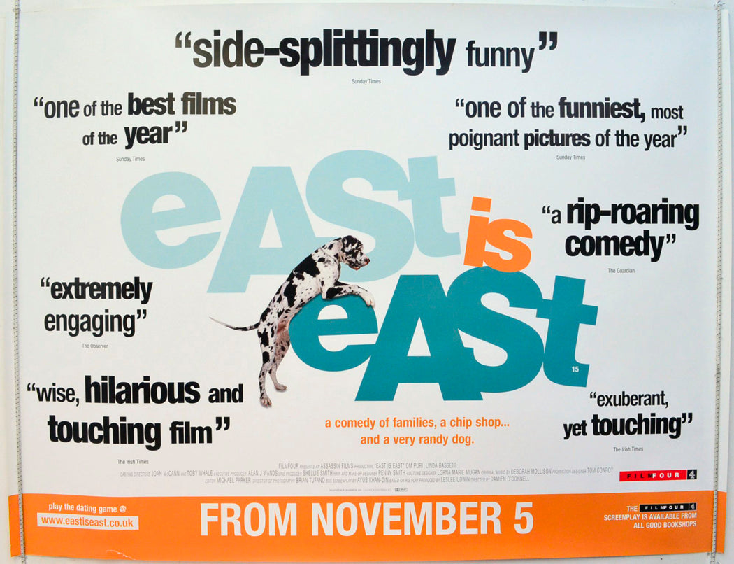 East Is East  (Quotes Version)   Original British Quad Poster - Film Poster - Movie Poster 