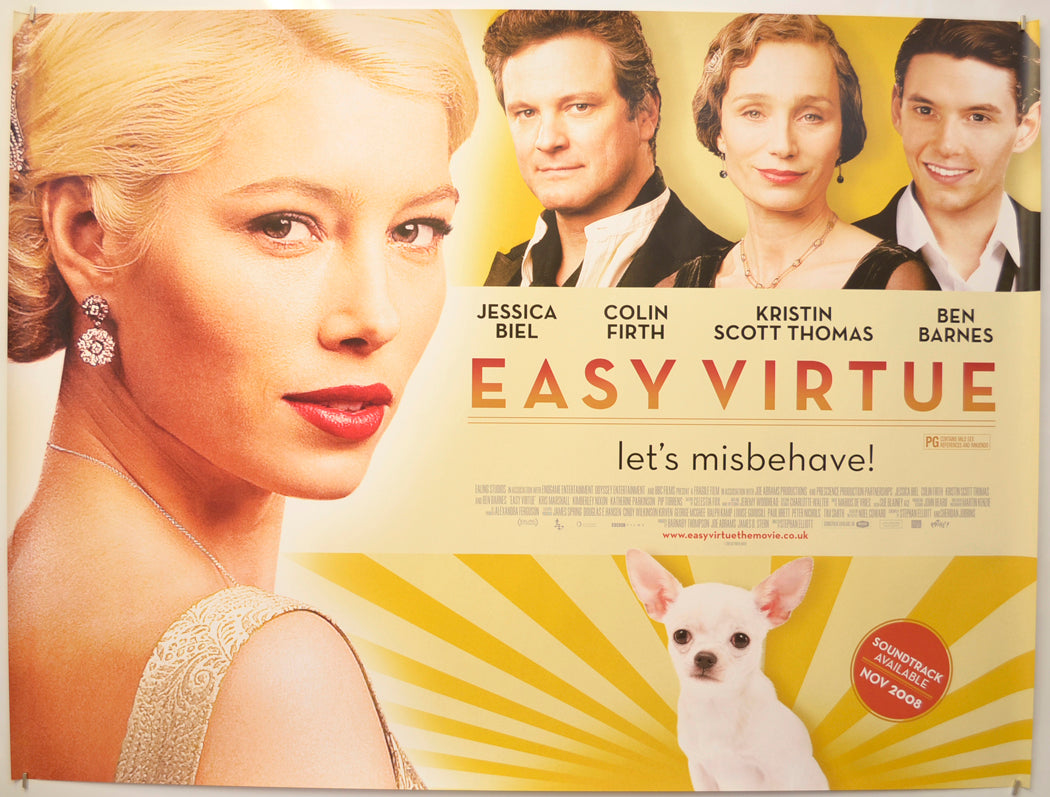 Easy Virtue Original Quad Poster - Film Poster - Movie Poster