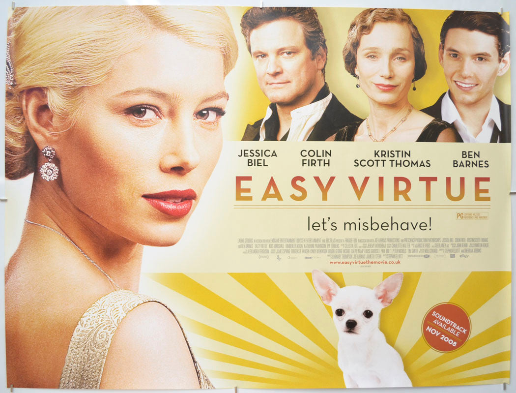 Easy Virtue Original Quad Poster - Film Poster - Movie Poster