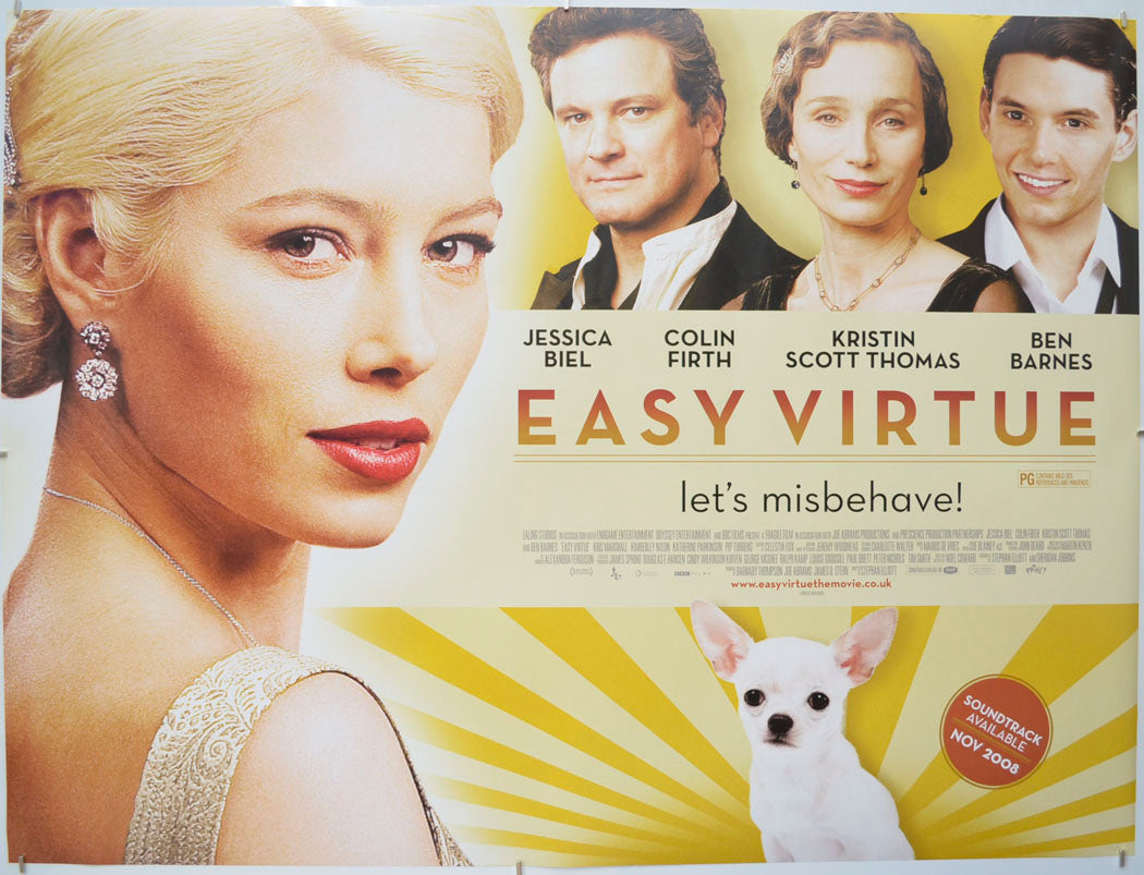 Easy Virtue Original Quad Poster - Film Poster - Movie Poster