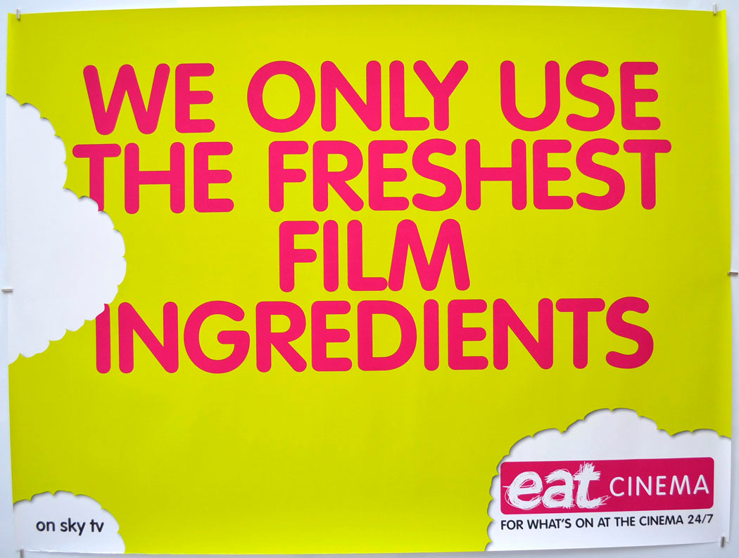 Eat Cinema (TV Channel Advertising Poster)</br>(Green Version) Original Quad Poster - Film Poster - Movie Poster