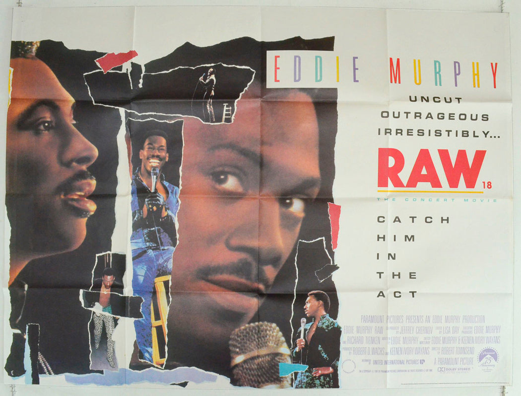 Eddie Murphy : Raw Original British Quad Poster - Film Poster - Movie Poster 