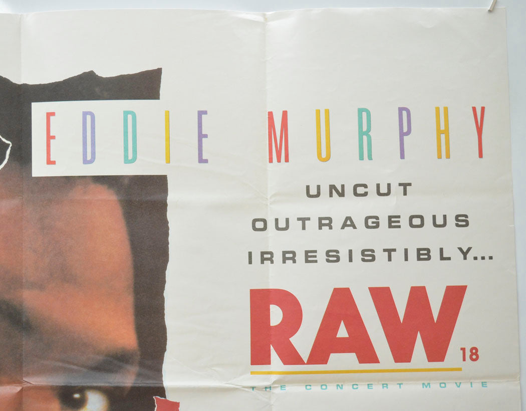 EDDIE MURPHY : RAW (Top Right) Cinema Quad Movie Poster 