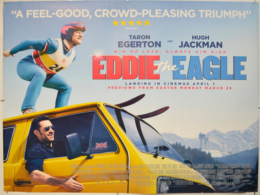 Eddie The Eagle  Original Quad Poster - Film Poster - Movie Poster