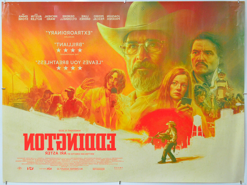 Eddington (Back) Cinema Quad Movie Poster 
