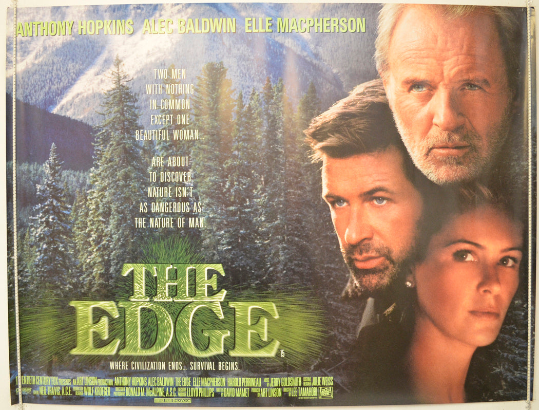 The Edge  Original Quad Poster - Film Poster - Movie Poster 