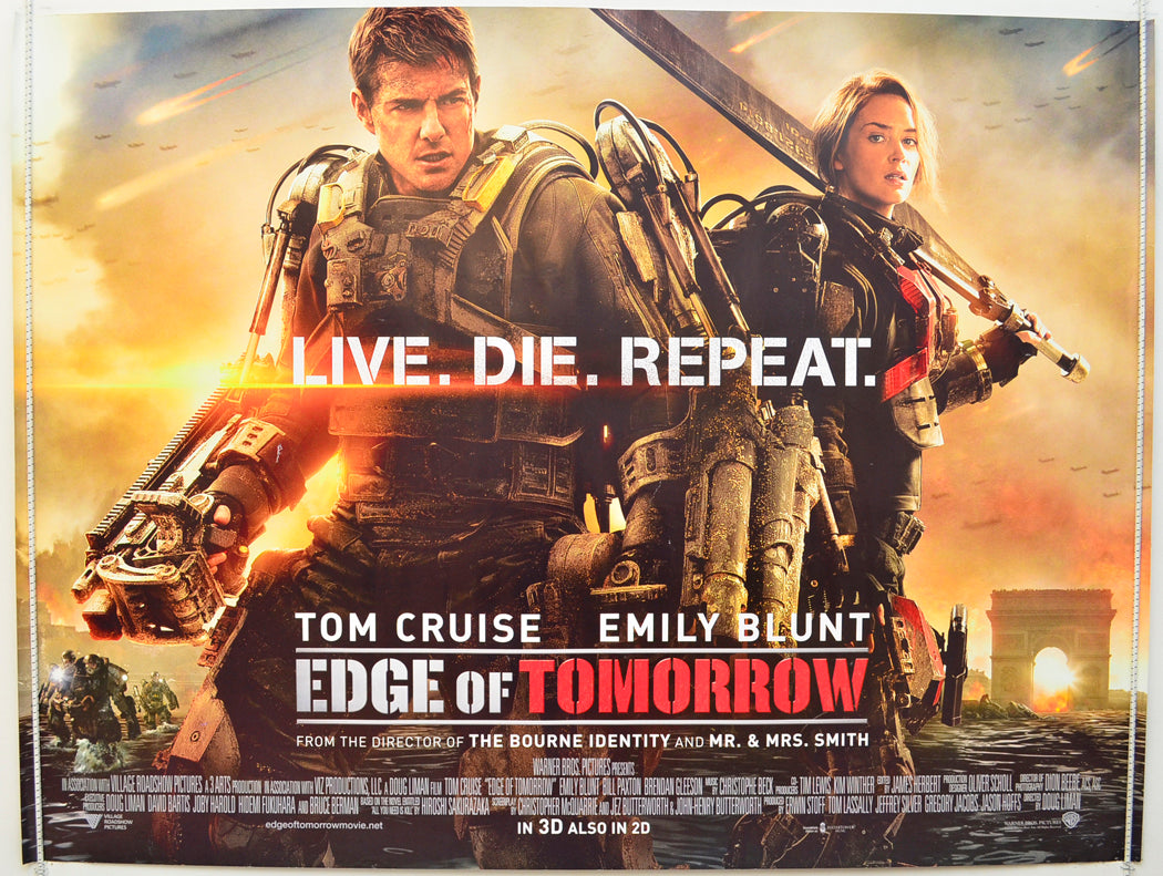 Edge Of Tomorrow Original Quad Poster - Film Poster - Movie Poster  