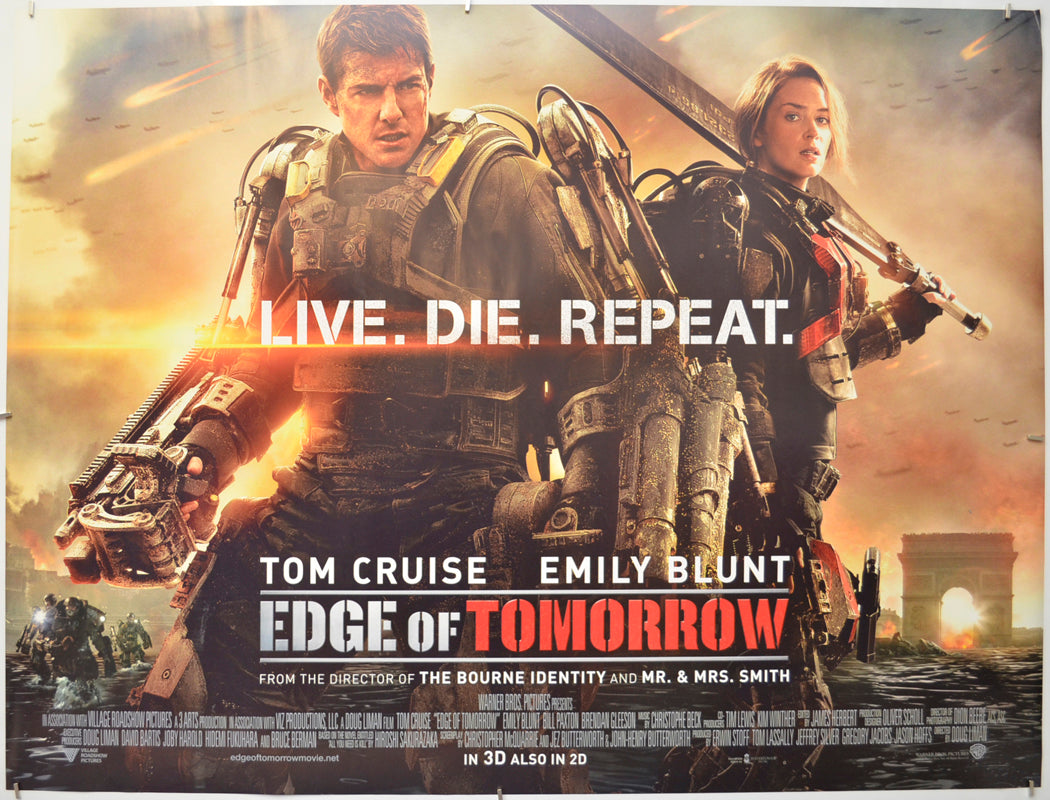 Edge Of Tomorrow Original Quad Poster - Film Poster - Movie Poster