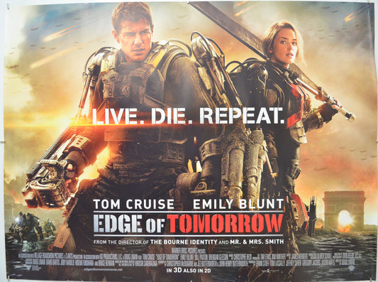 Edge Of Tomorrow - Original Quad Poster - Film Poster - Movie Poster