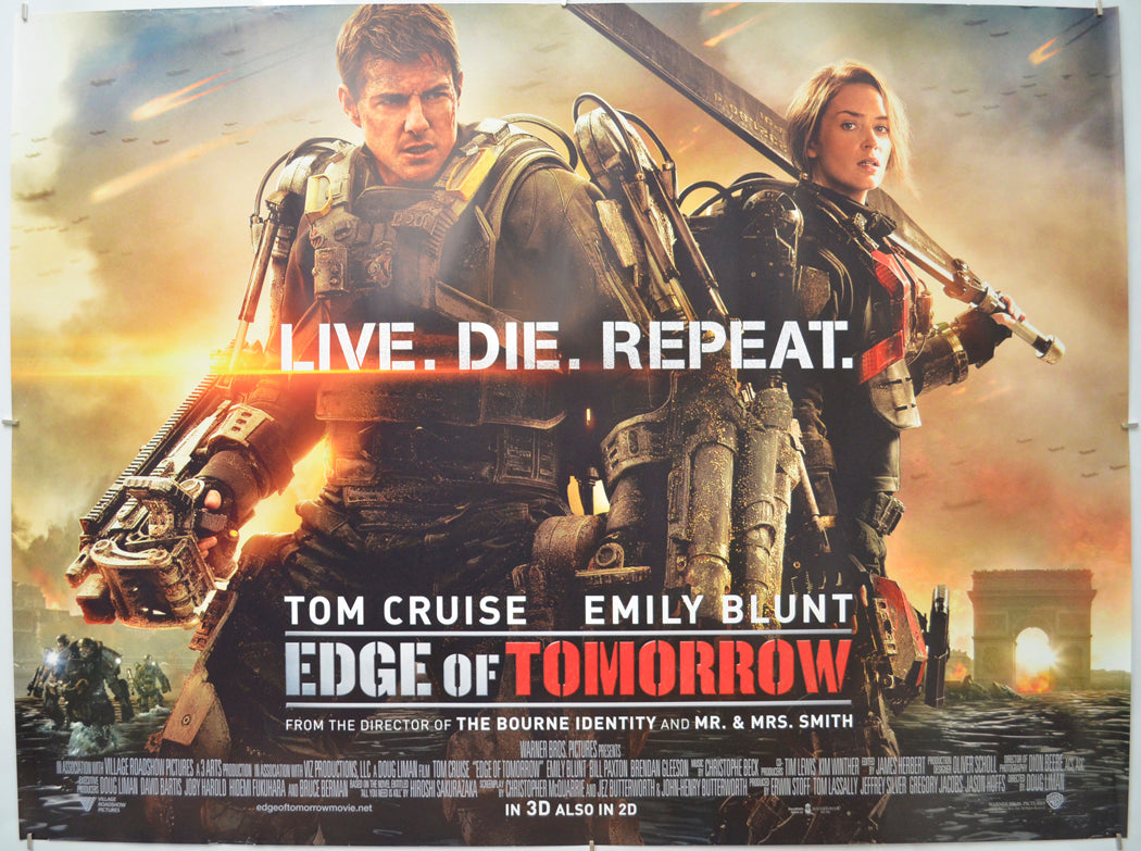 Edge Of Tomorrow - Original Quad Poster - Film Poster - Movie Poster