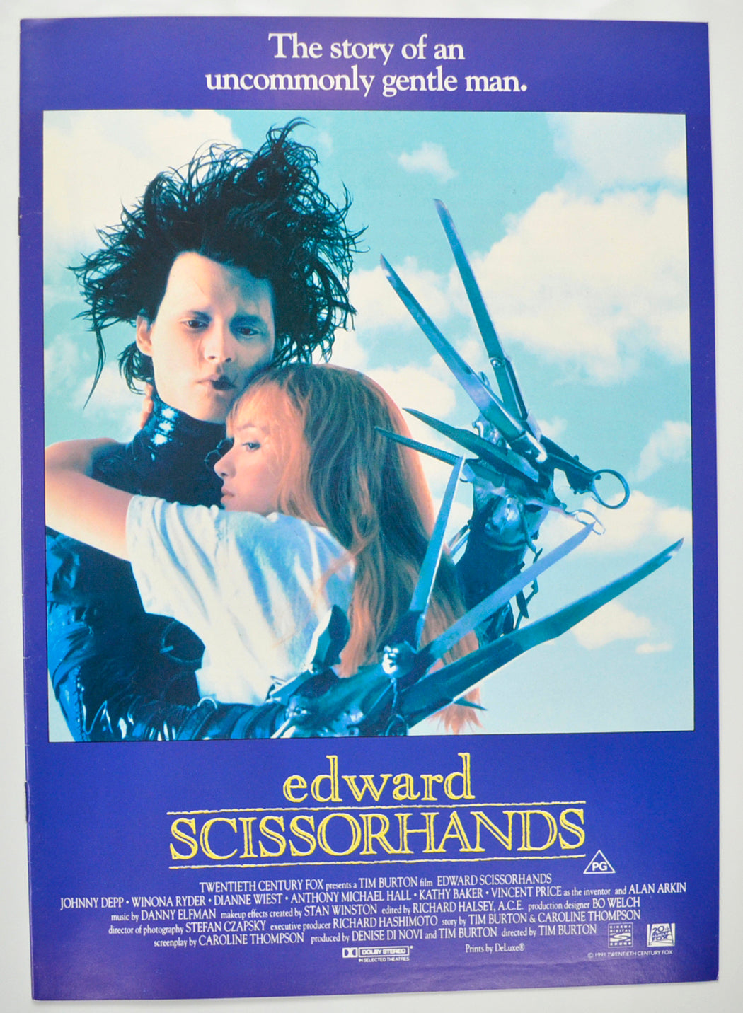 Edward Scissorhands Original 8 Page Cinema Exhibitors Campaign Pressbook (UK)