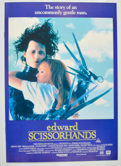 Edward Scissorhands Original 8 Page Cinema Exhibitors Campaign Pressbook (UK)