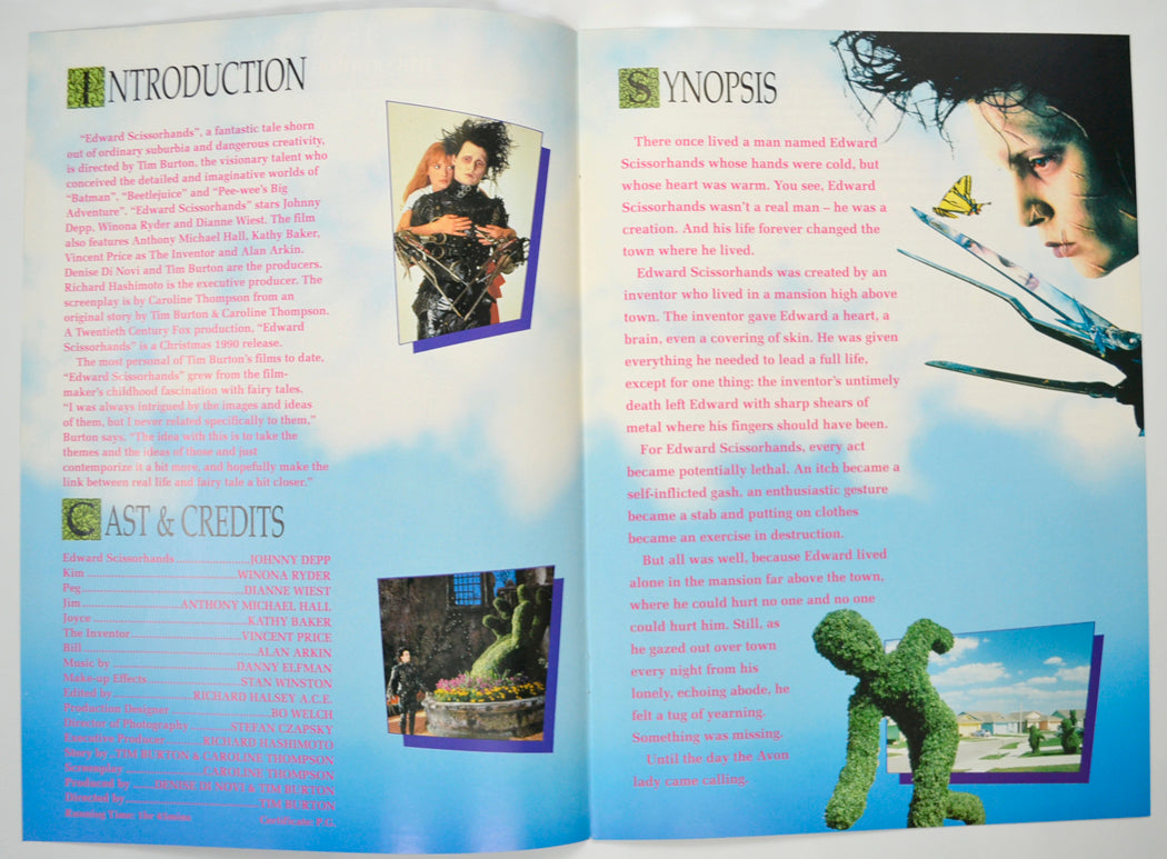 EDWARD SCISSORHANDS Cinema Exhibitors Campaign Pressbook - INSIDE 