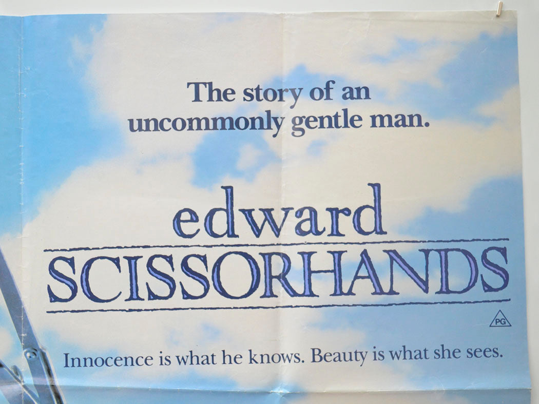 EDWARD SCISSORHANDS (Top Right) Cinema Quad Movie Poster 