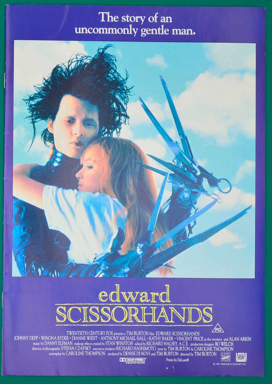 Edward Scissorhands    Original 8 Page Cinema Exhibitor's Campaign Press Book    