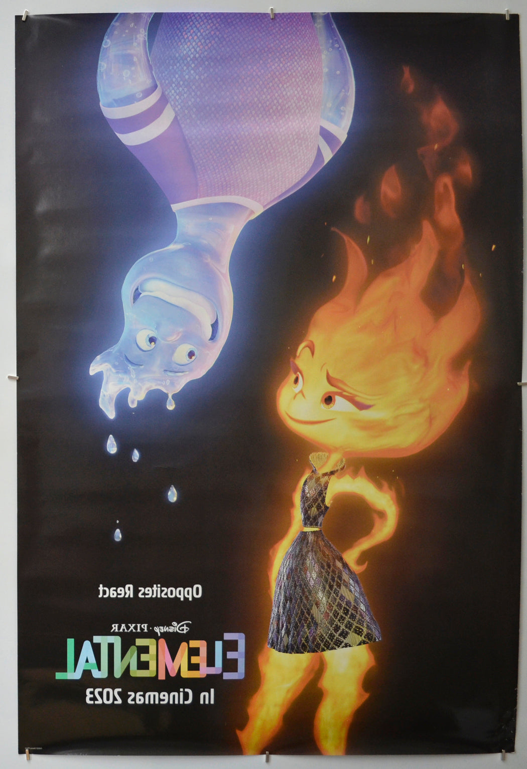 ELEMENTAL (Back) Cinema One Sheet Movie Poster 