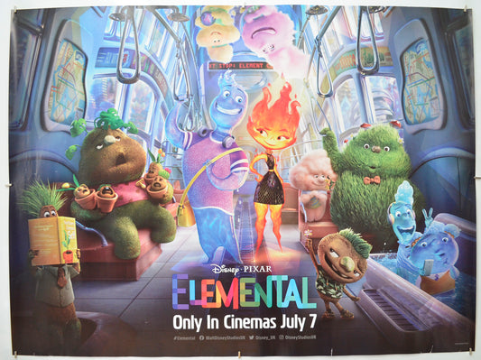 Elemental Original Quad Poster - Film Poster - Movie Poster 