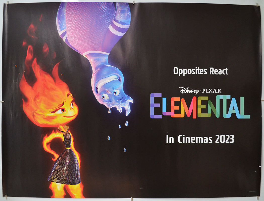 Elemental (Teaser / Advance Version) Original Quad Poster - Film Poster - Movie Poster 