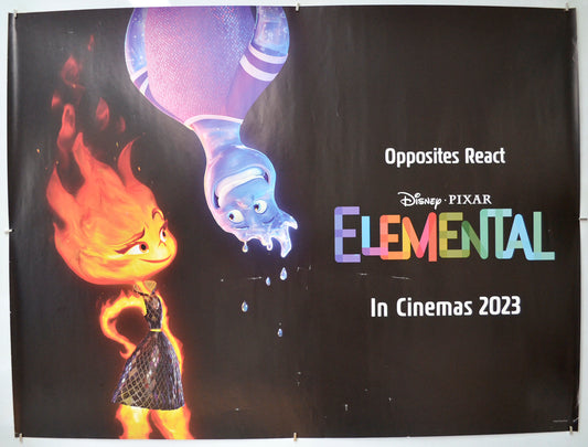 Elemental (Teaser / Advance Version) Original Quad Poster - Film Poster - Movie Poster 