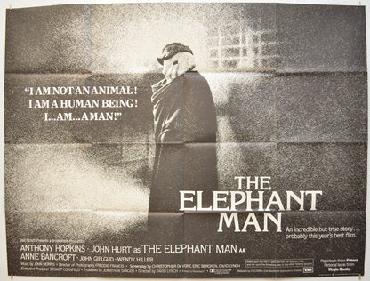 The Elephant Man Original Quad Poster - Film Poster - Movie Poster  