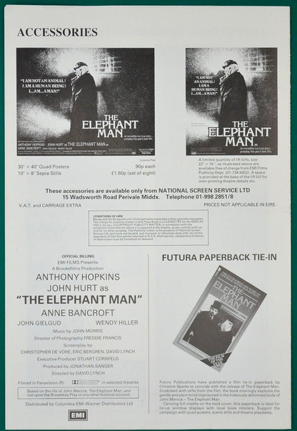 Elephant Man - Press Book - back