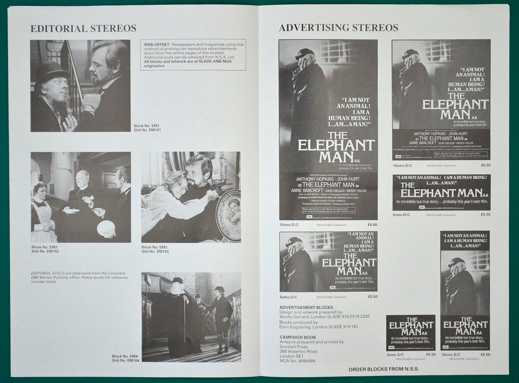 Elephant Man - Press Book - Inside