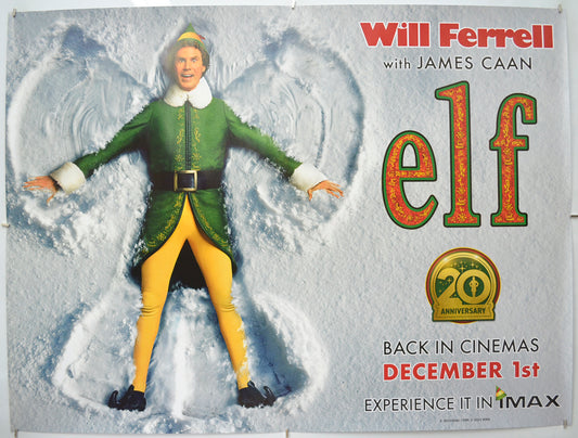 Elf (20th Anniversary Release Version)  Original Quad Poster - Film Poster - Movie Poster 