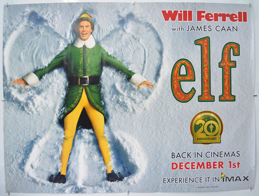 Elf (20th Anniversary Release Version)  Original Quad Poster - Film Poster - Movie Poster 